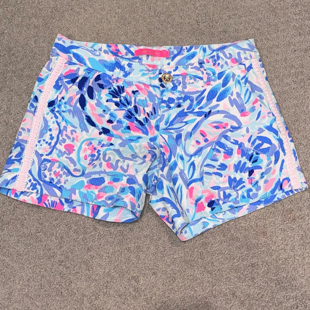 Lilly Pulitzer Blue and Pink Patterned Shorts